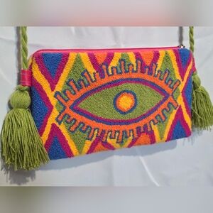 Evil Eye Colorful Crossbody Clutch